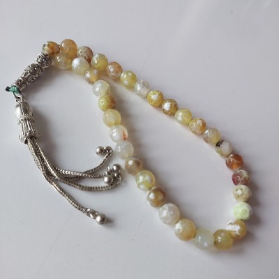 Açık Sarı Akik Tesbih