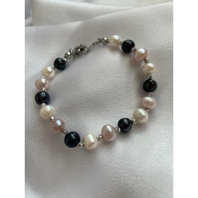 Üç Renk İnci Bileklik