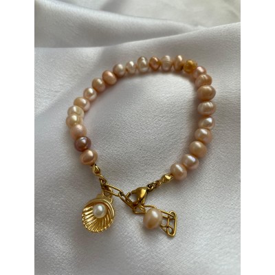 Turuncu İnci Bileklik